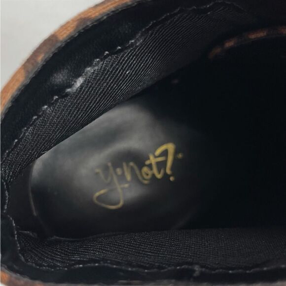 Y Not? Oana Leopard Print Tie Up Bootie Heels - Picture 7 of 8